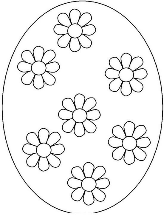 dessin colorier des oeufs avec des fleurs